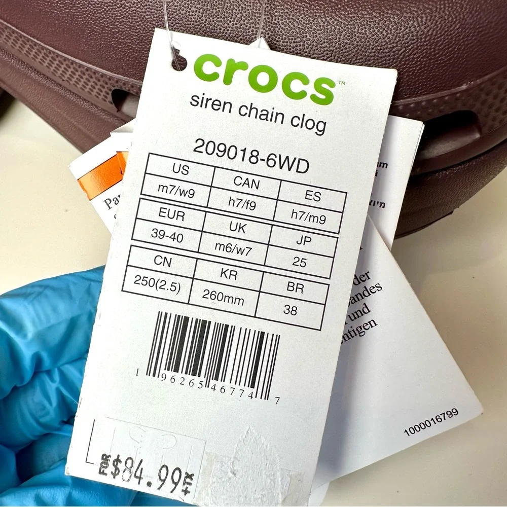 🔖 CROCS Siren Chain Clog High-Heel Stylish Unisex Light Weight - Picture 6 of 8